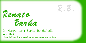 renato barka business card